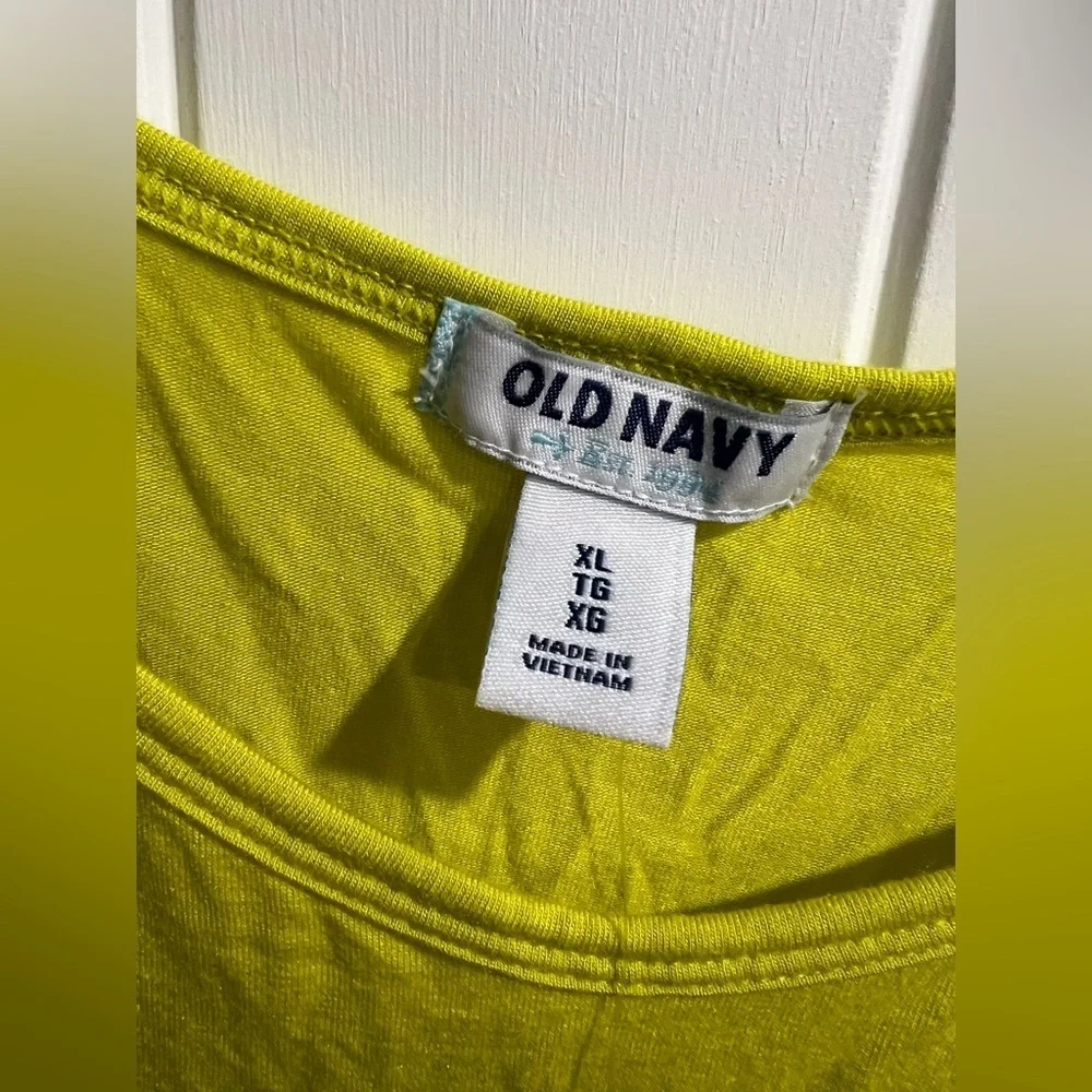 NWT NEW Old Navy yellow green cami XL - Picture 3 of 7